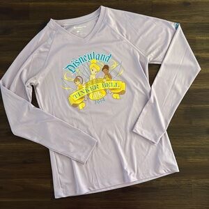Champion Long Sleeve V-Neck Athletic Shirt 2014 Disneyland Tinker Bell 10k Small